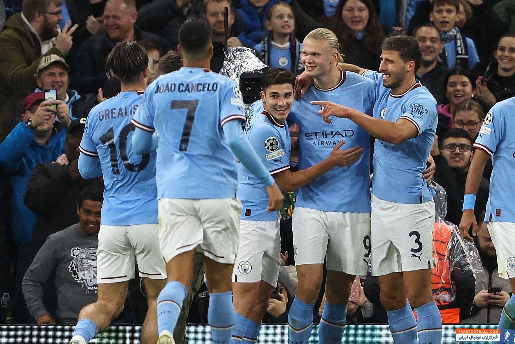 جشنواره گل منچسترسیتی برابر کپنهاگن با 5 گل در اتحاد