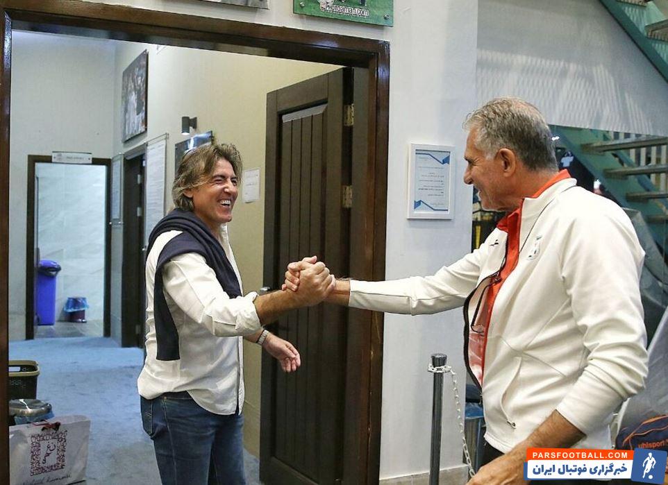 ساپینتو میهمان ویژه کارلوس کی روش و تمرین تیم ملی ایران