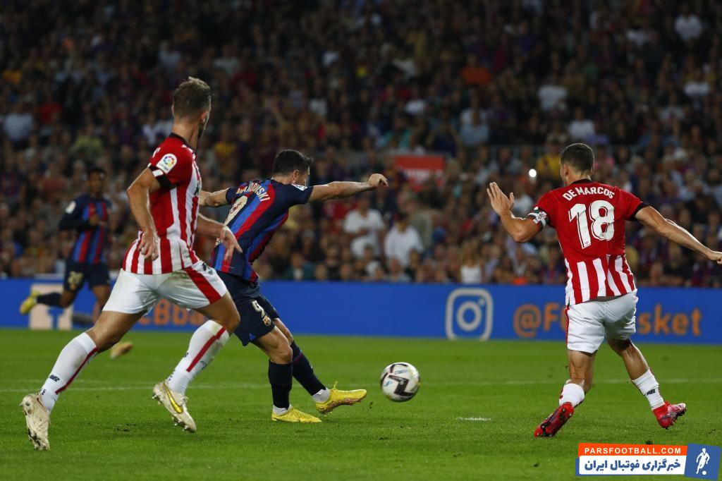 درخشش مجدد روبرت لواندوفسکی برای بارسلونا در دیدار با بیلبائو