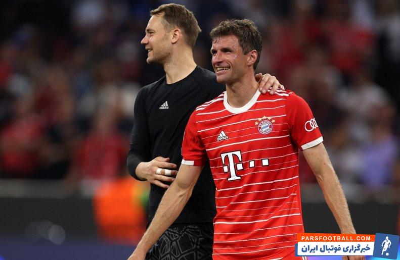 بایرن مونیخ ؛ خوشحالی مانوئل نویر و توماس مولر از برخورد با لاتزیو