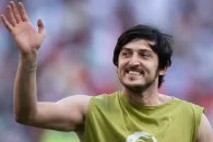 آزمون ؛ سردار آزمون در حال وزنه زدن در تمرین تیم ملی