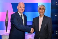 کیومرث هاشمی وزیر ورزش و جوانان با جیانی اینفانتینو دیدار کرد