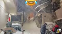 اسکی ؛ کلیپ اسکی بازی در کوچه های تهران پس از بارش برف