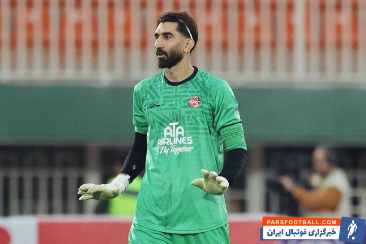 علیرضا بیرانوند با دریافت کارت زرد دیدار مقابل استقلال خوزستان را از دست داد