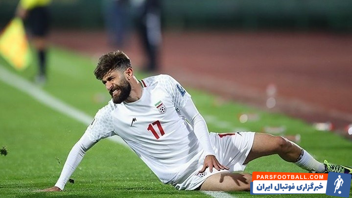 دوری ۳ ماهه علی قلی‌ زاده هافبک تیم ملی ایران به دلیل مصدومیت