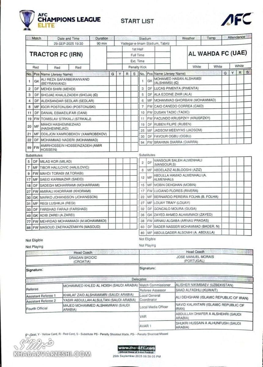 405916 AFC سند گذاشت؛ پایان شایعات در مورد مهدی ترابی +عکس