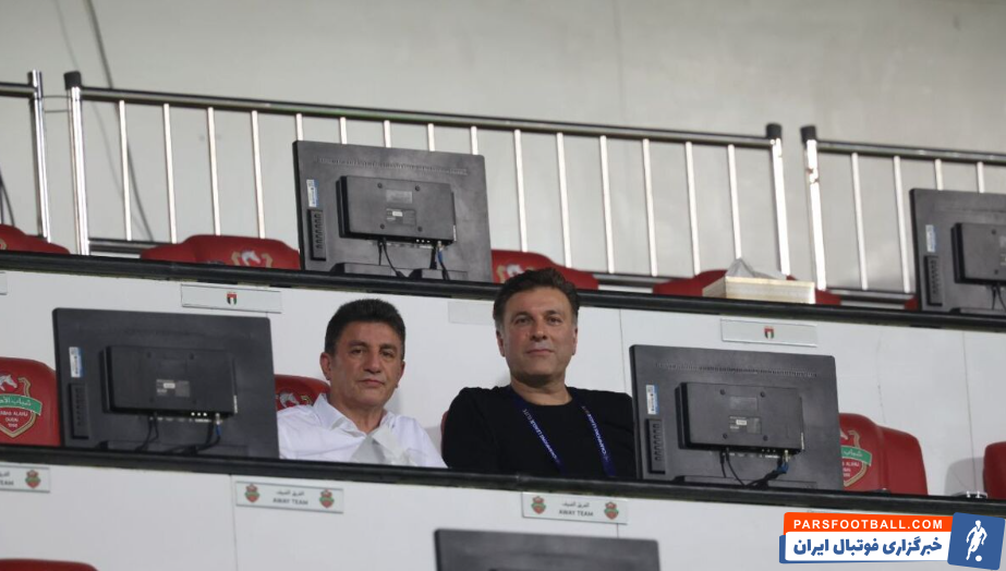 امیر قلعه نویی تماشاگر ویژه دیدار تراکتور و شباب الاهلی بود