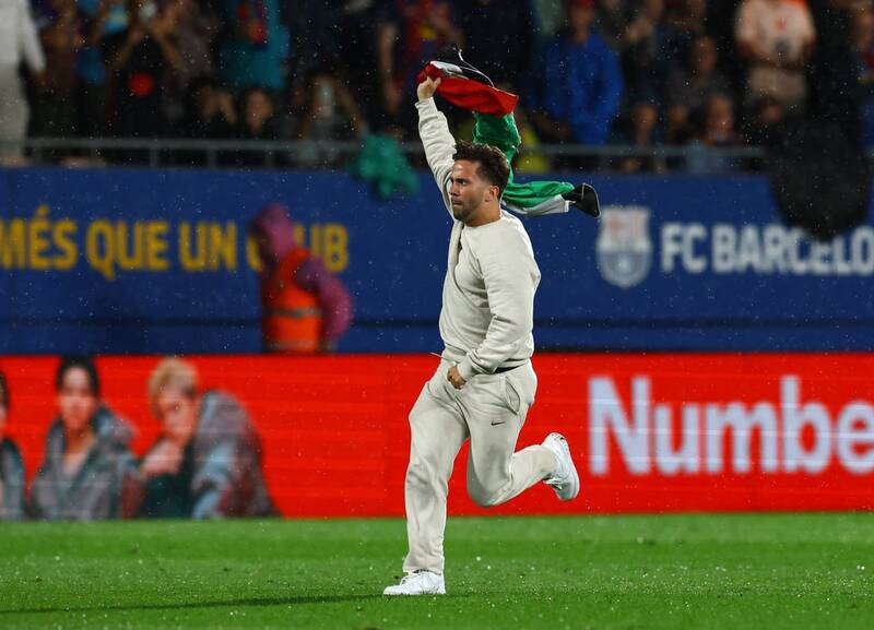 بازی بارسا صحنه حمایت از مردم فلسطین شد +عکس