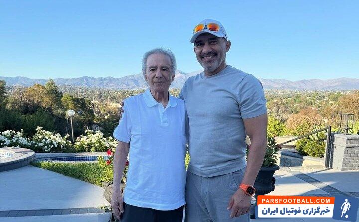احمدرضا عابدزاده اسطوره فوتبال ایران با عارف خواننده دیدار کرد