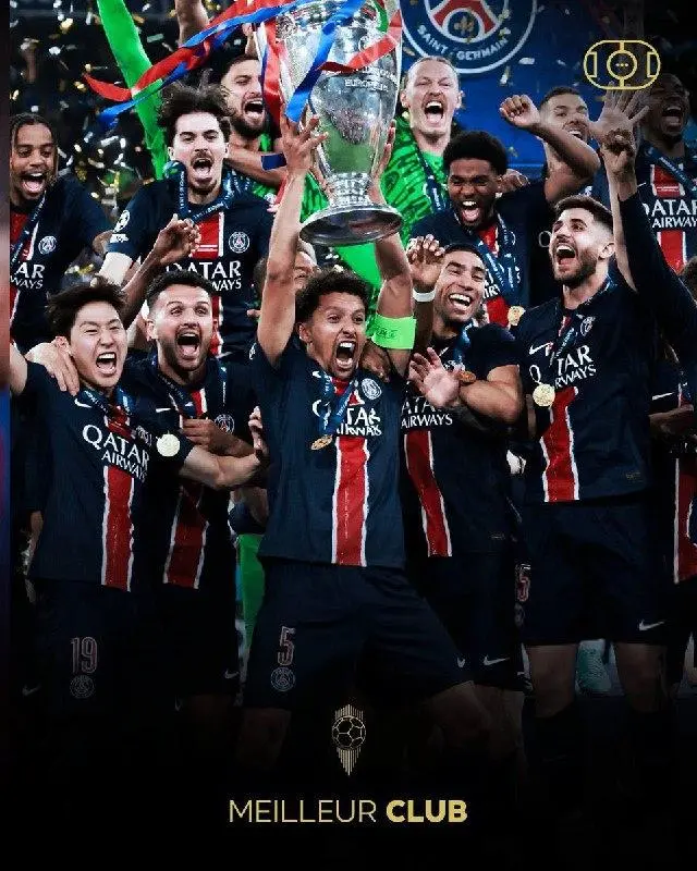 پاری‌سن‌ژرمن بهترین تیم مردان ۲۰۲۵