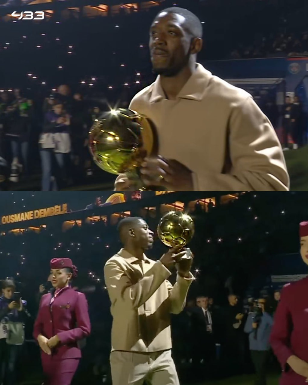 عثمان دمبله و توظ طلا در ورزشگاه خانگی پی اس جی