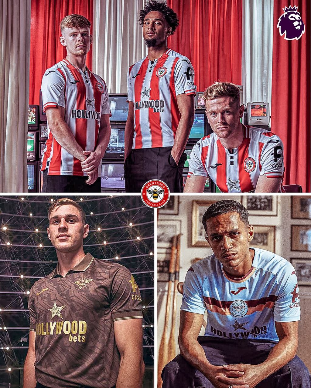 پیراهن اول تا سوم برنتفورد در برای فصل ۲۶-۲۰۲۵