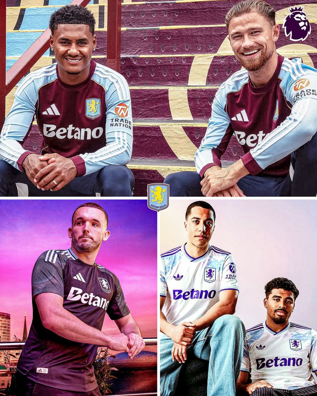 پیراهن اول تا سوم استون ویلا برای فصل ۲۶-۲۰۲۵