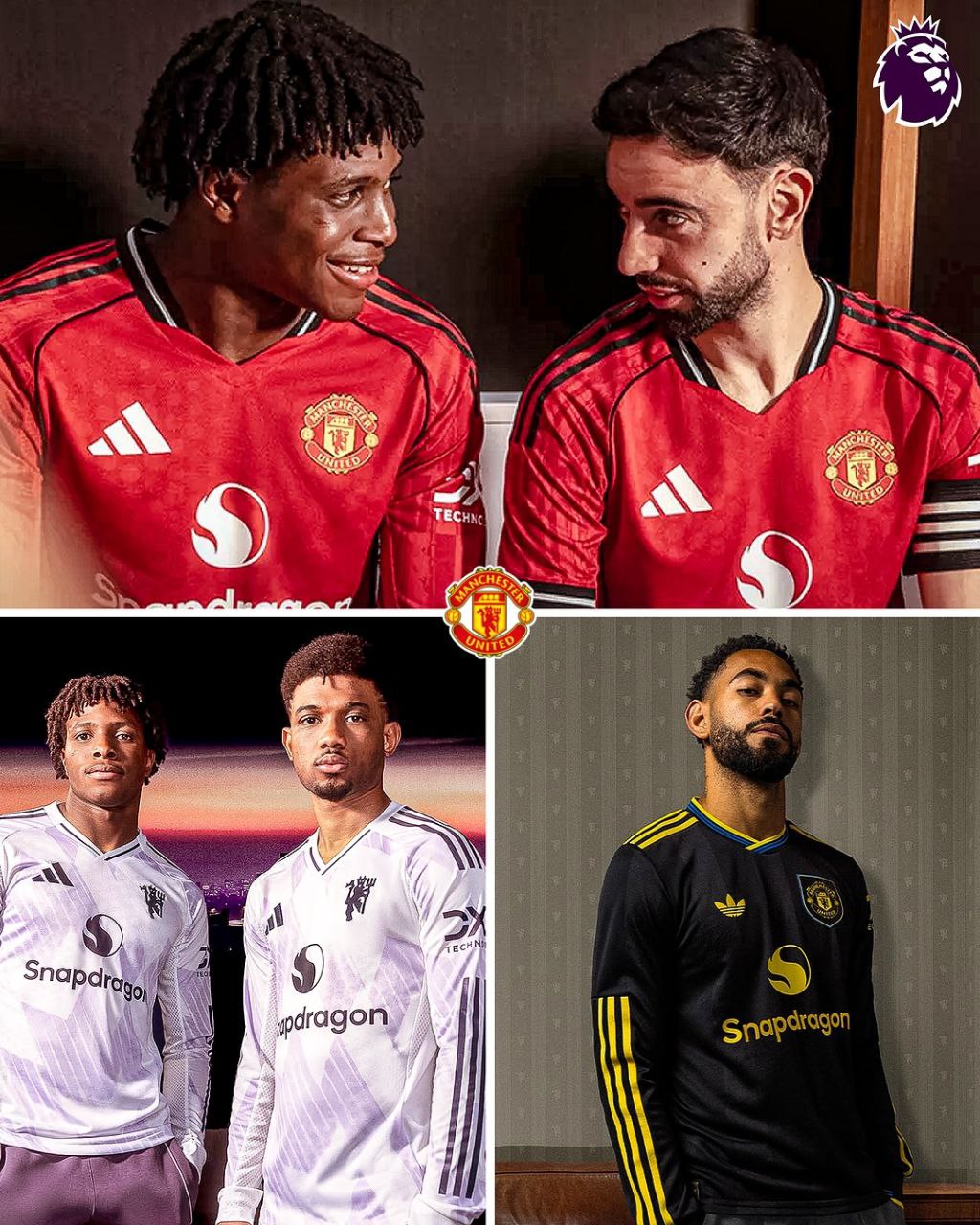 پیراهن اول تا سوم منچستریونایتد برای فصل ۲۶-۲۰۲۵