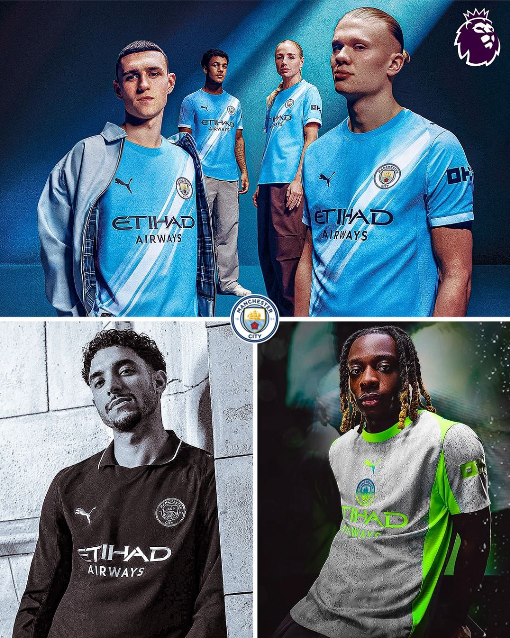 پیراهن اول تا سوم منچسترسیتی برای فصل ۲۶-۲۰۲۵