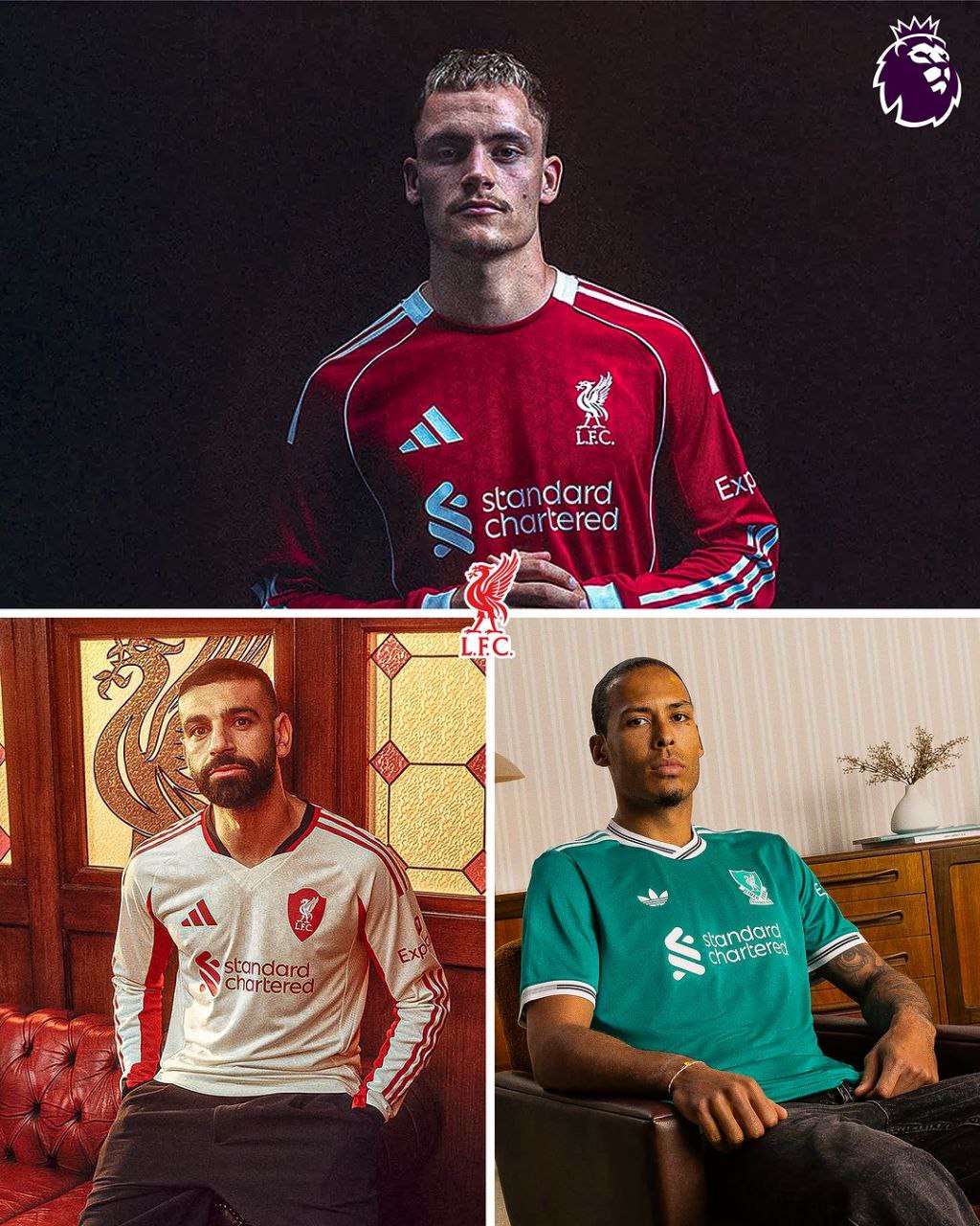 پیراهن اول تا سوم لیورپول برای فصل ۲۶-۲۰۲۵
