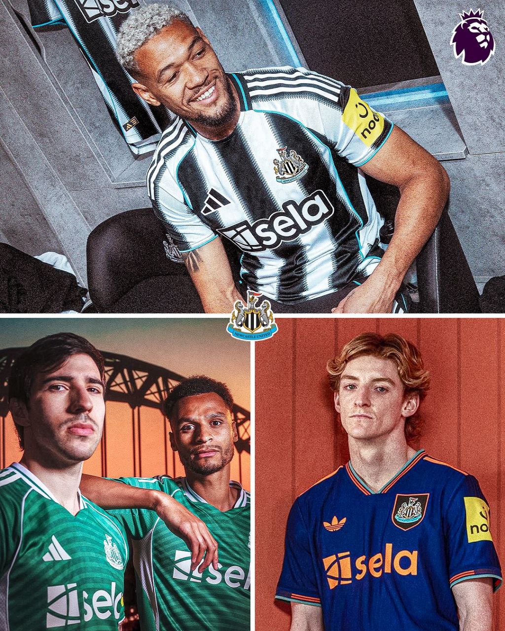 پیراهن اول تا سوم نیوکاسل برای فصل ۲۶-۲۰۲۵