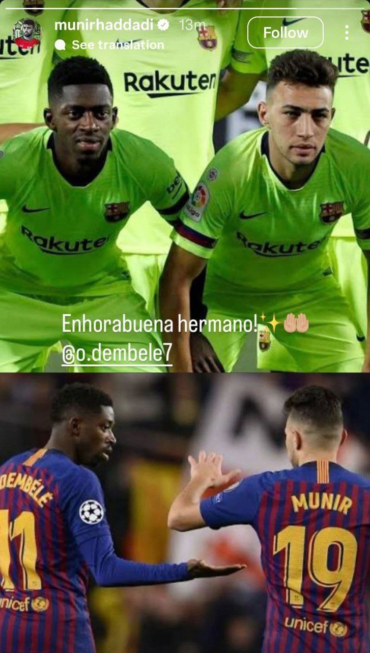 img_20250925_142832_816 عکس از استوری مونیر الحدادی برای عثمان دمبله