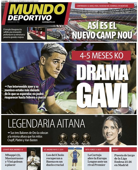 موندو دپورتیوو - 24 سپتامبر 2025