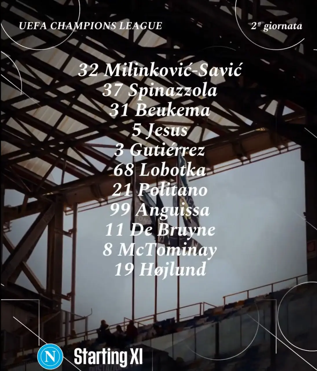 ترکیب ناپولی مقابل اسپورتینگ