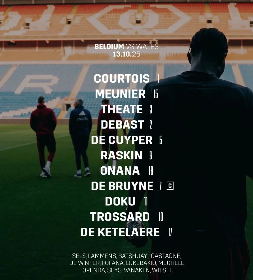 1-80 ترکیب بلژیک مقابل ولز اعلام شد