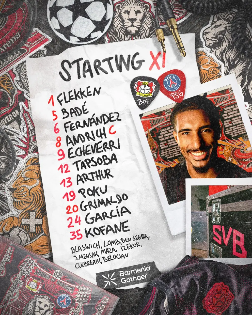 ترکیب دو تیم بایر لورکوزن و پاری سن ژرمن