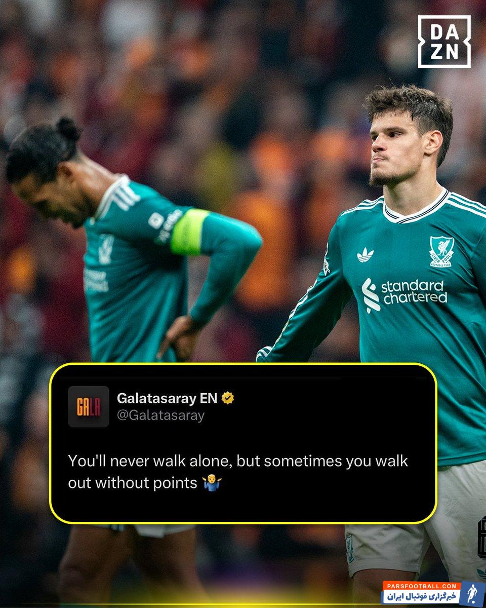 گالاتاسرای طعنه سنگینی به تیم فوتبال لیورپول زد