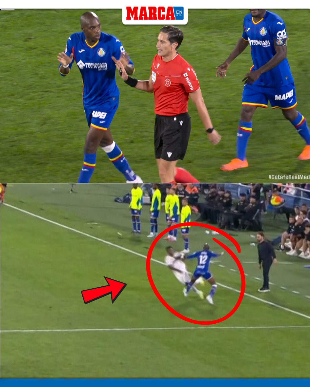 20251020_013120 اخراج جنجالی بازیکن ختافه پس از برخورد با وینیسیوس جونیور