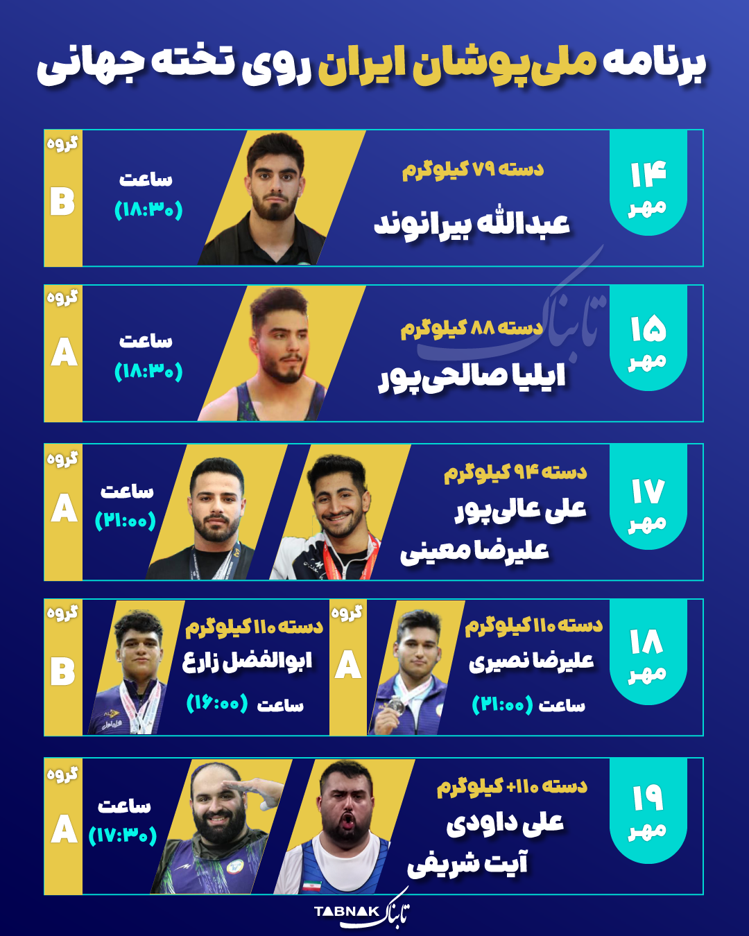 اینفوتابنک/ برنامه ملی‌پوشان ایران روی تخته جهانی