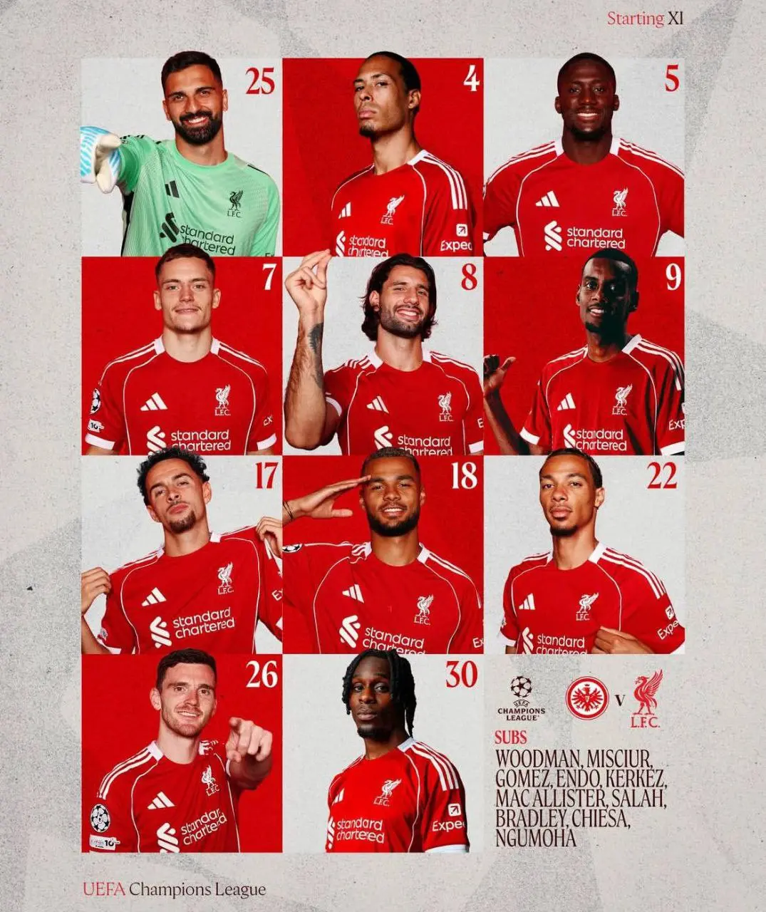 4-3 ترکیب لیورپول مقابل آینتراخت فرانکفورت مشخص شد