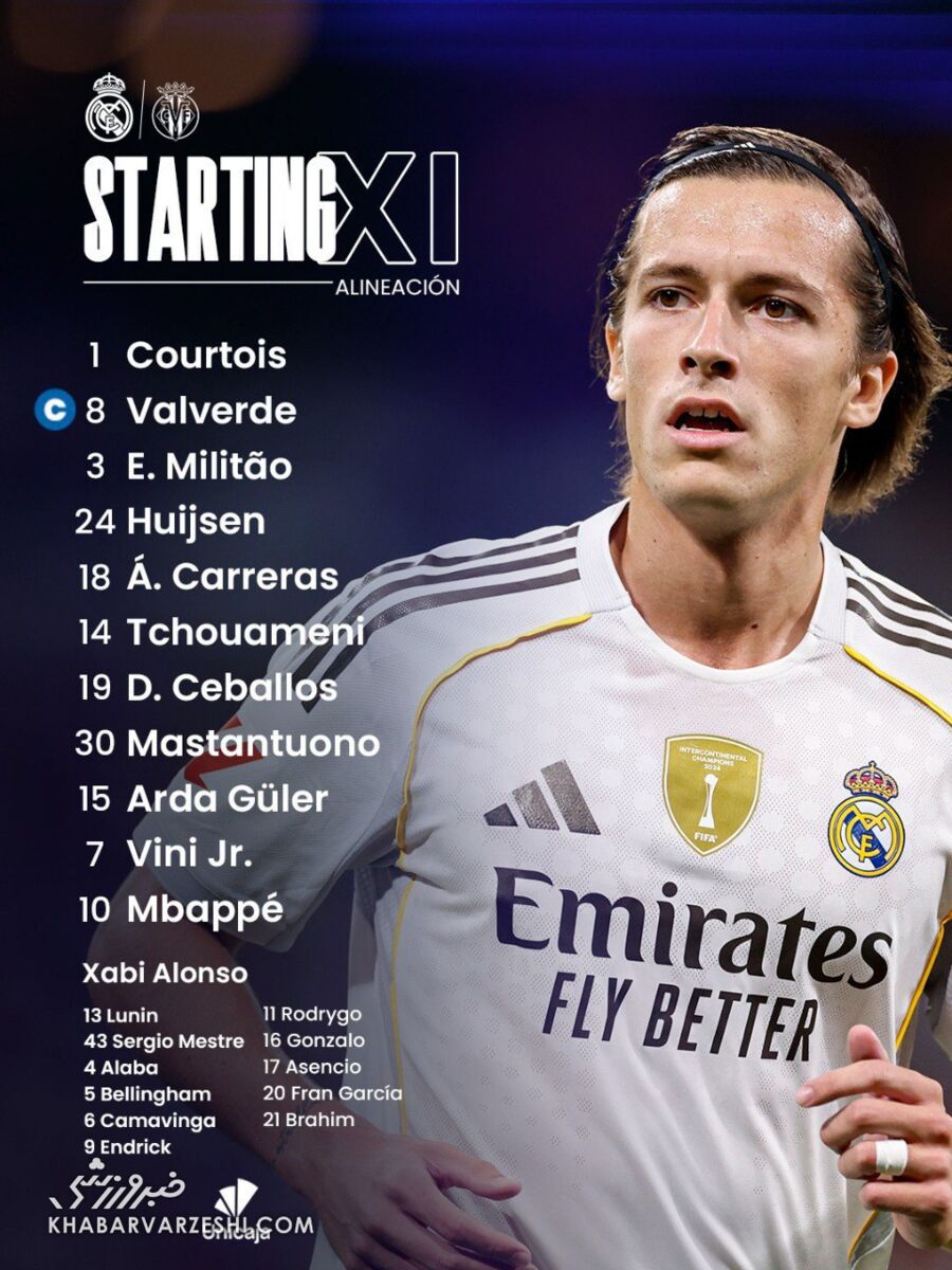 406614 ترکیب رئال مادرید مقابل ویارئال اعلام شد +عکس