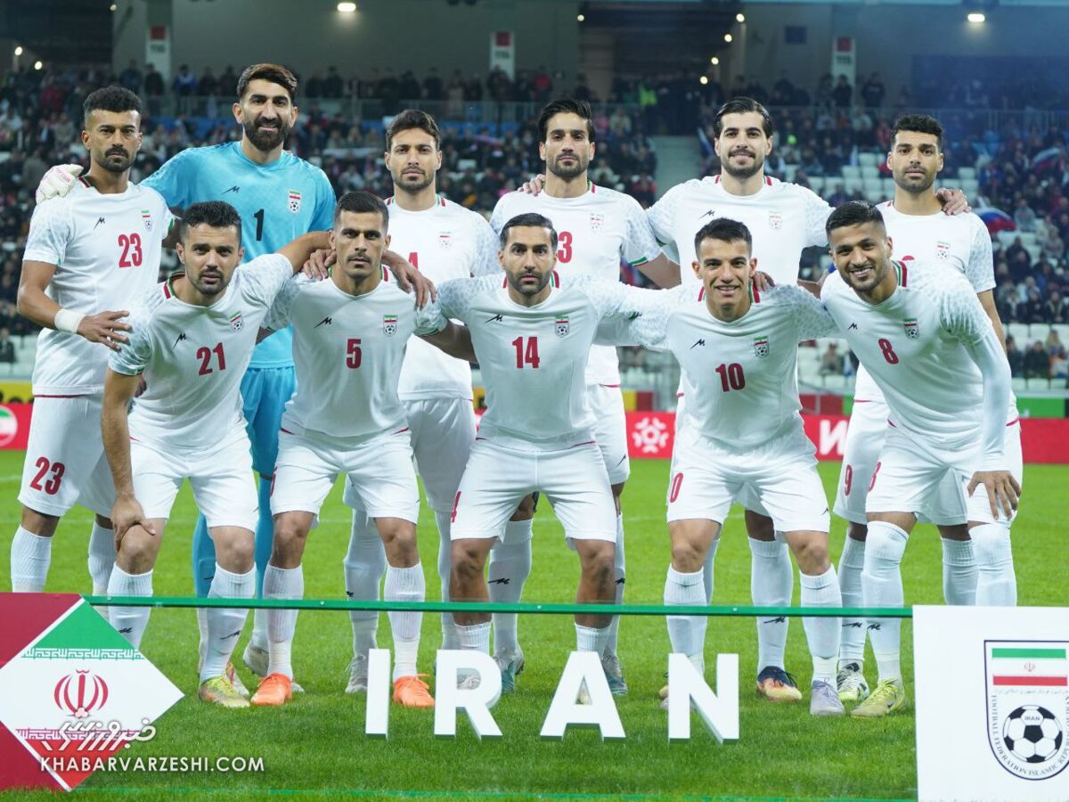 عکس تیمی ایران مقابل روسیه