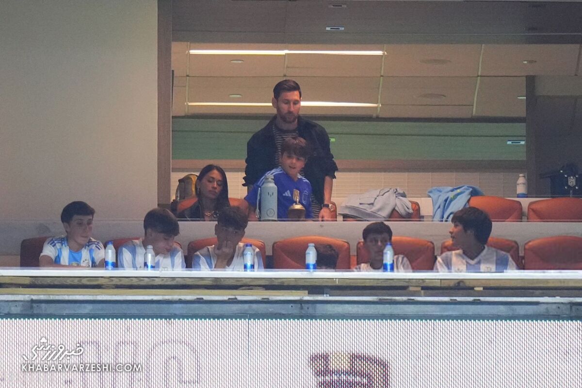 مسی و خانواده در ورزشگاه هاردراک میامی