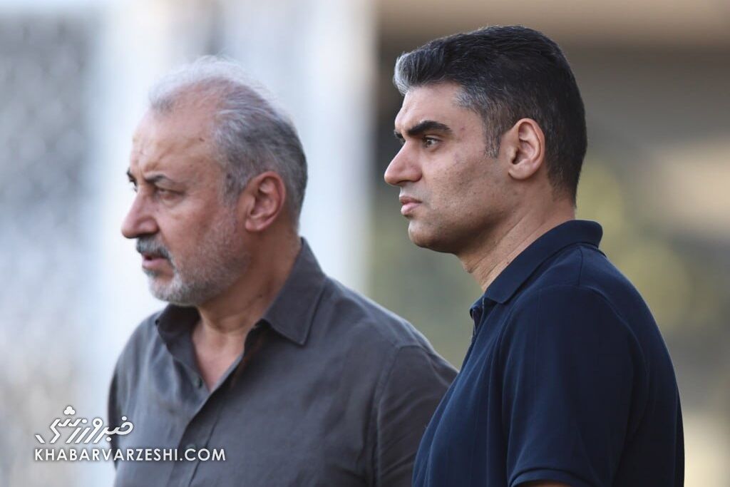 408314 پیمان حدادی و رضا درویش در تمرین پرسپولیس