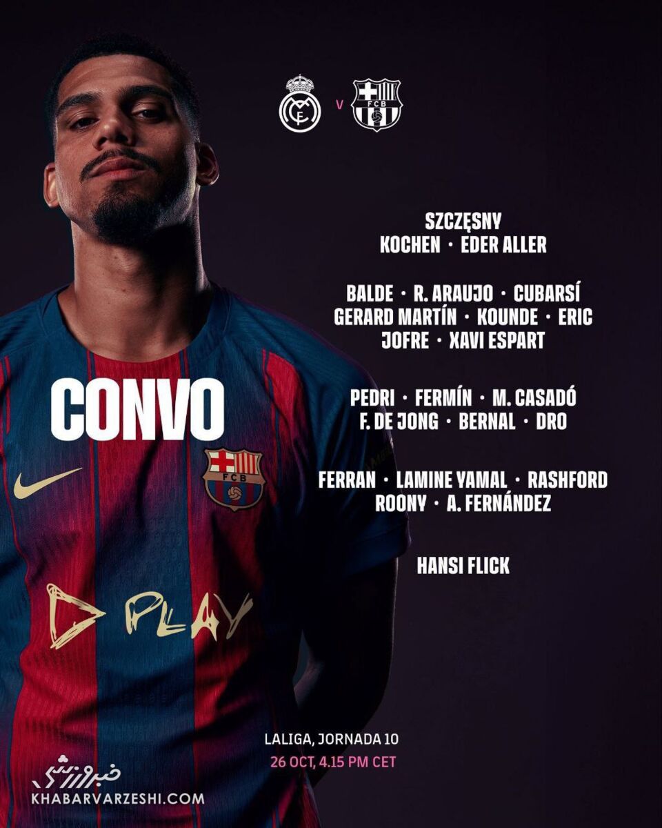 409243 لیست رئال و بارسا اعلام شد/ الکلاسیکو پر از غایبان بزرگ! +عکس