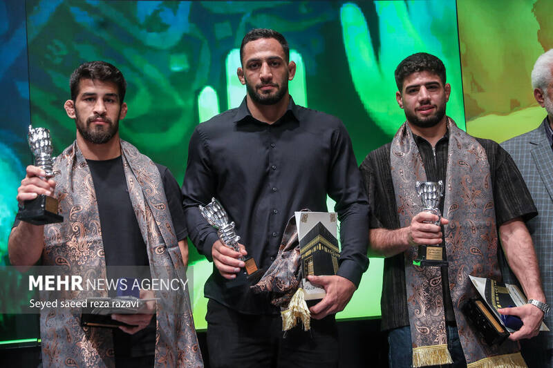 4518786 مراسم تجلیل از قهرمانان تیم ملی کشتی جمهوری اسلامی ایران