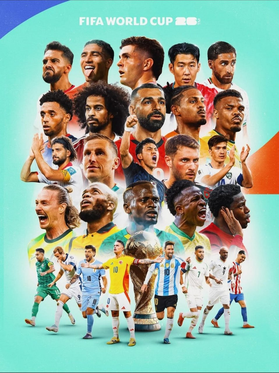 عکس/ بازیکن ایرانی روی پوستر فیفا برای ۲۸ تیم صعودکننده به جام جهانی ۲۰۲۶