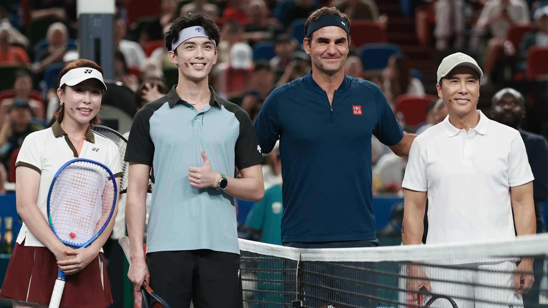 federer-shanghai-exhibition-group-2025 راجر فدرر در مسابقه نمایشی شانگهای