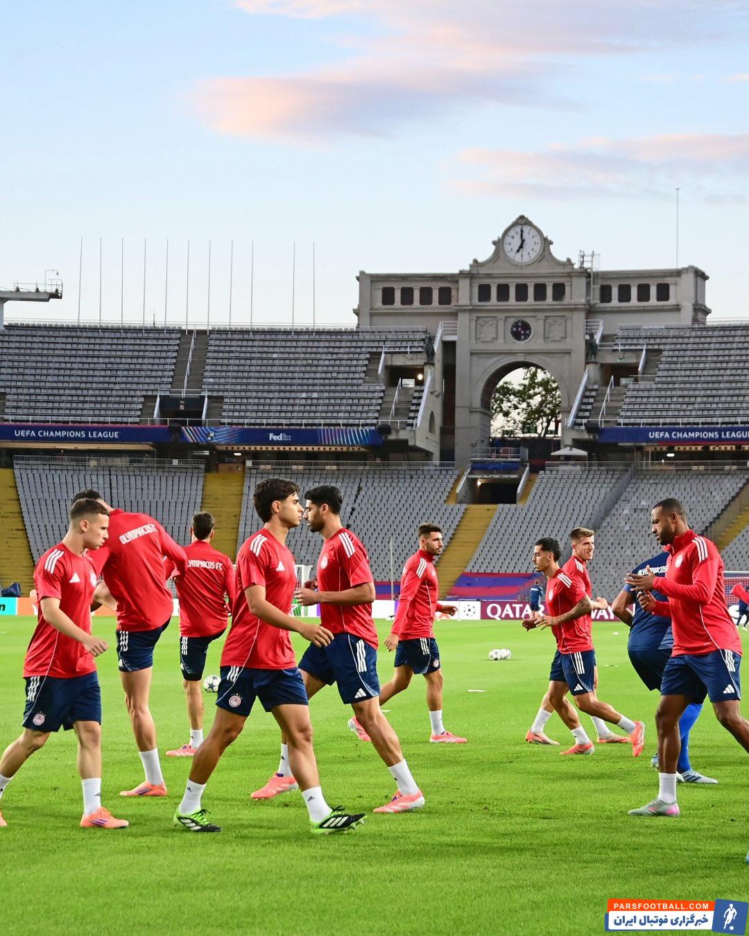 مهدی طارمی ستاره ایرانی المپیاکوس در خانه بارسلونا تمرین کرد