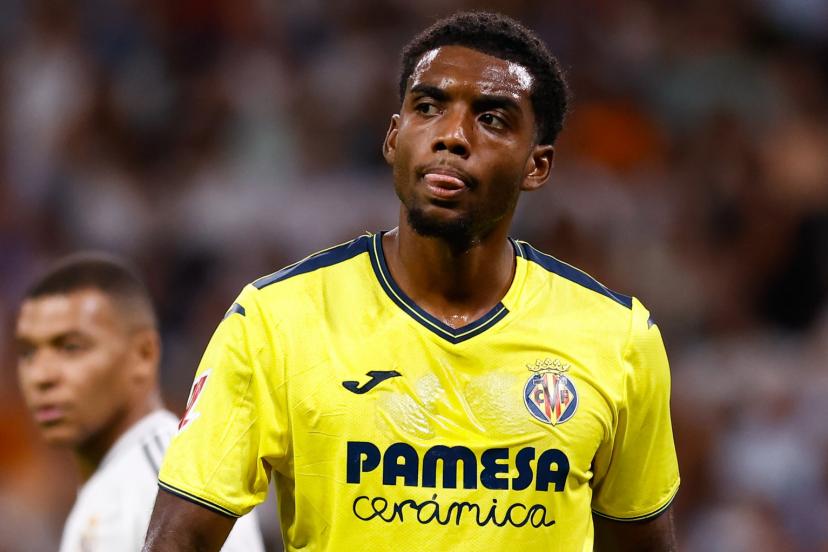 عکس از لوگان کاستا دفاع کیپ وردی تیم ویارئال در بازی بو رئال