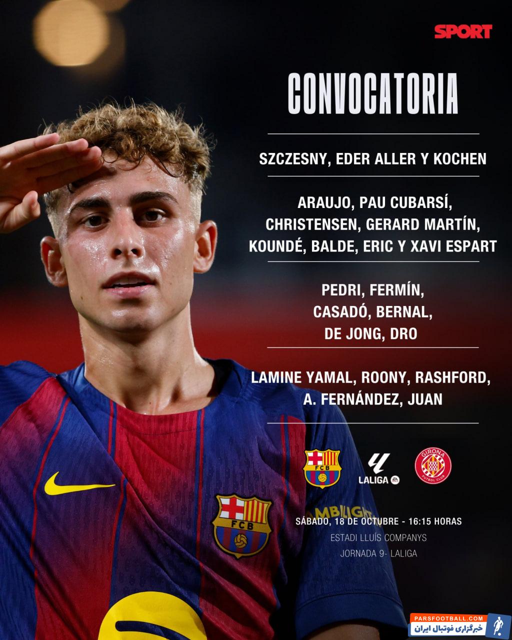 لیست شاگردان هانسی فلیک برای دیدار بارسلونا و ژیرونا هفته نهم لالیگا