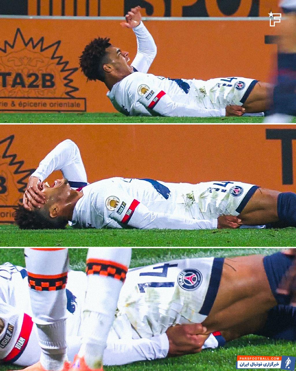 اشک های دزیره دوئه ستاره پاری سن ژرمن در لحظه مصدومیت در دیدار برابر لوریان