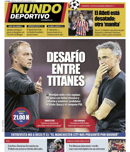 موندو دپورتیوو - 1 اکتبر 2025