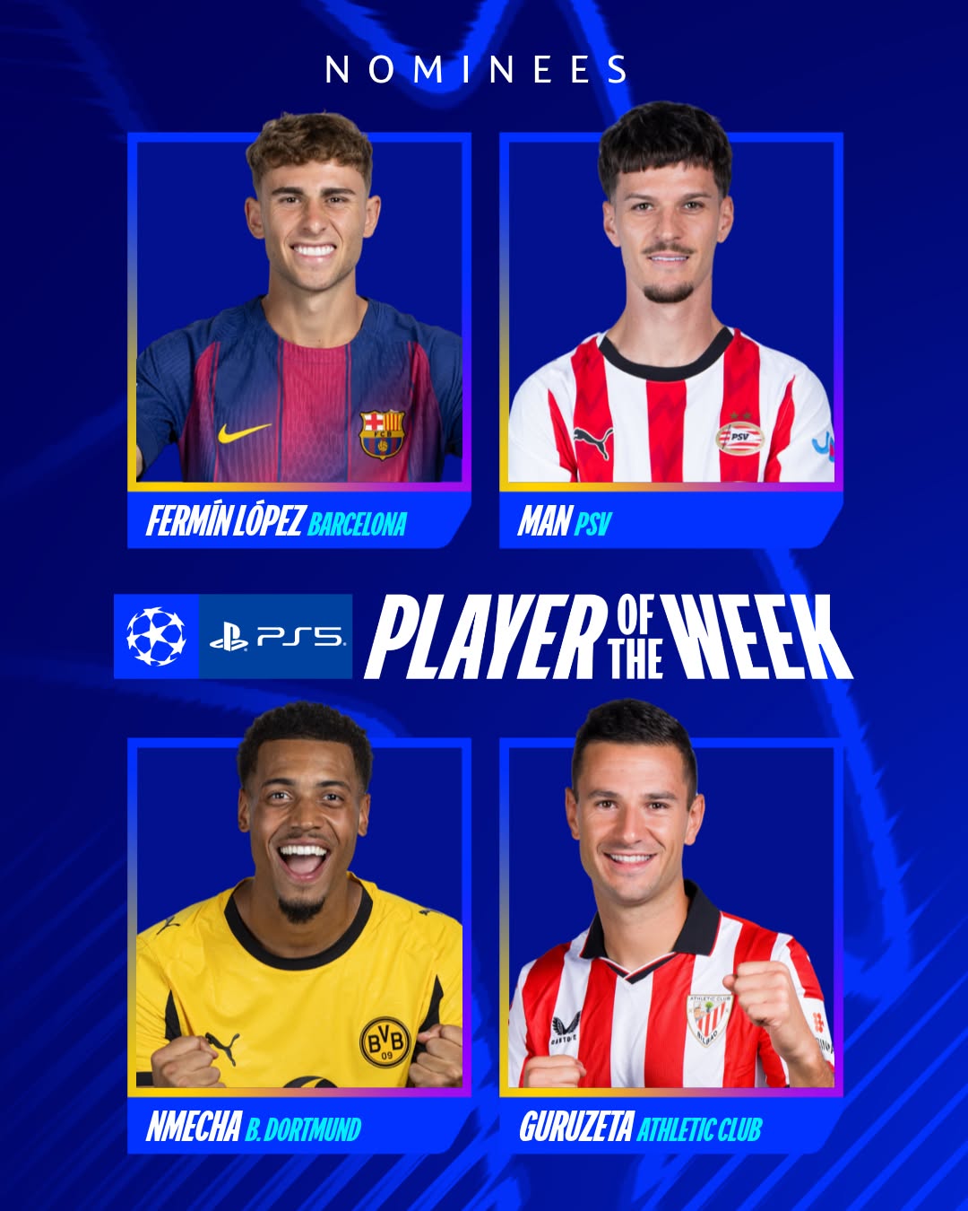 نامزدهای بهترین بازیکن هفته سوم لیگ قهرمانان اروپا