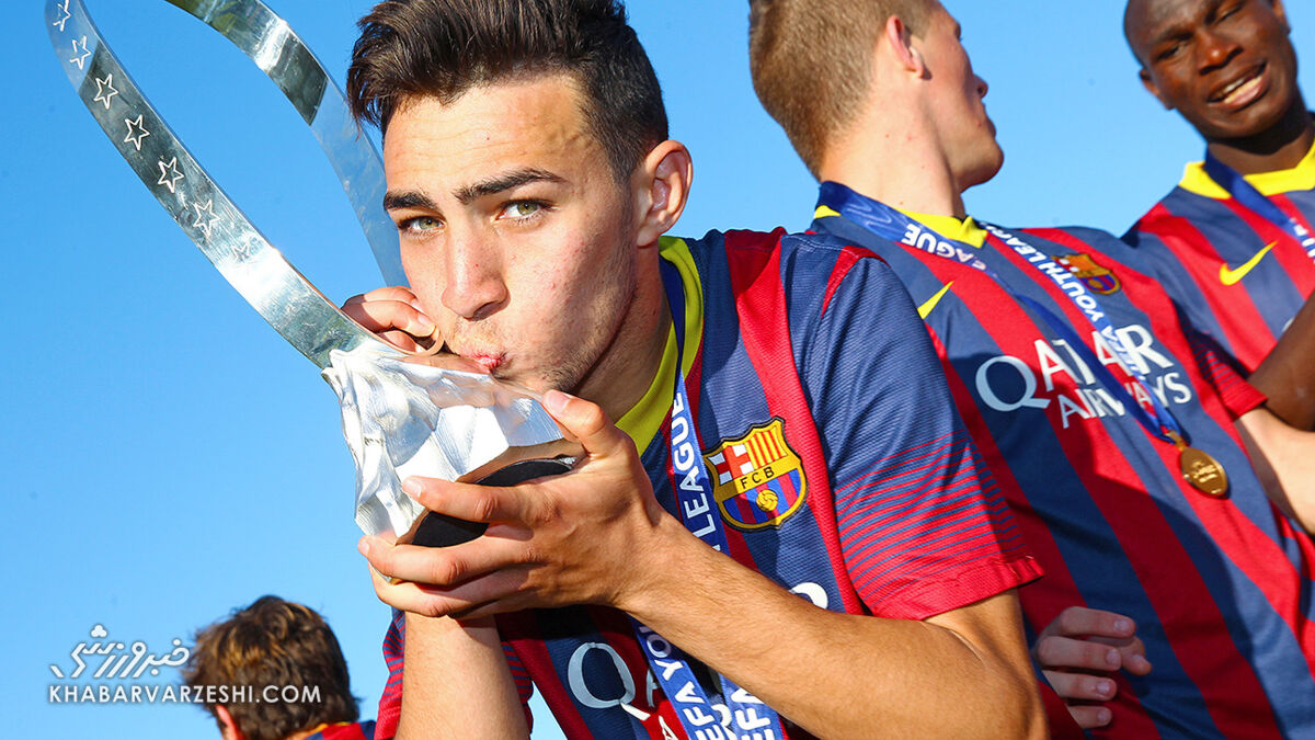 منیر الحدادی با پیراهن بارسلونا