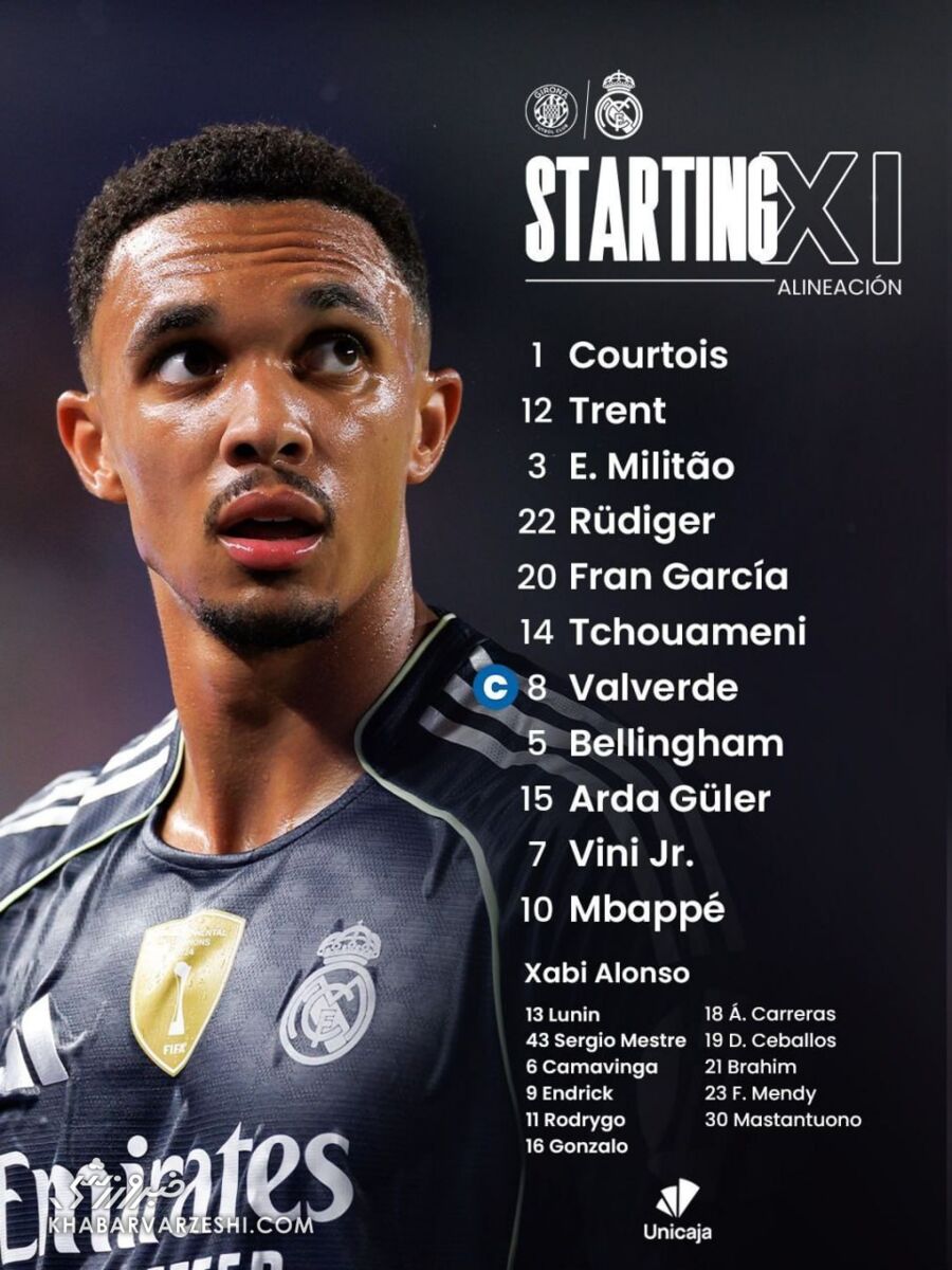 414210 ترکیب رئال مادرید مقابل خیرونا اعلام شد +عکس