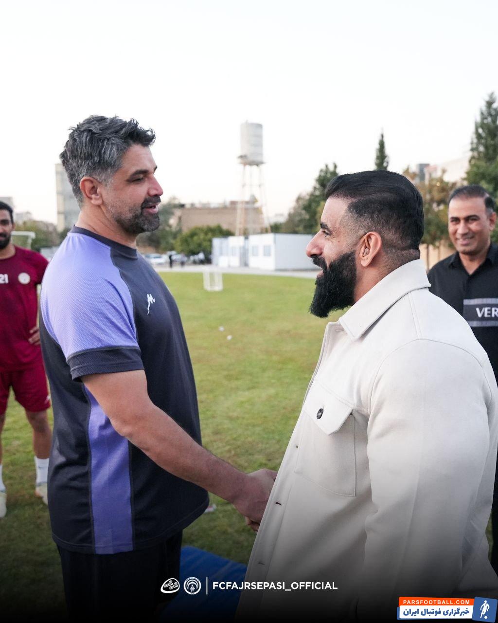 هادی چوپان قهرمان ایرانی بدنسازی مهمان ویژه تمرینات فجرسپاسی بود