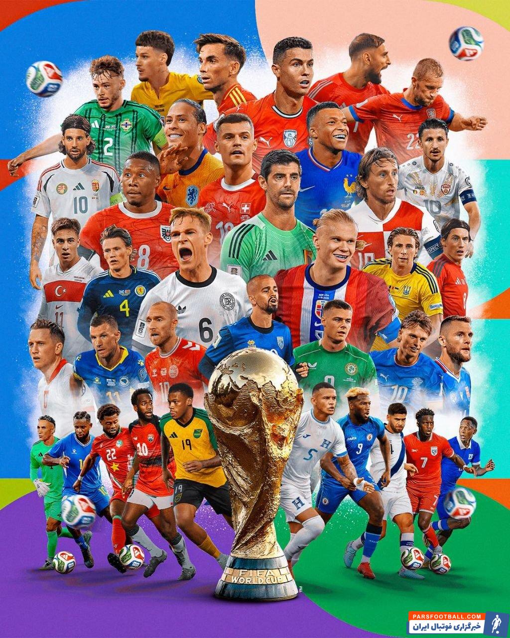 دوکز نازون ستاره استقلال روی پوستر فیفا برای جام جهانی