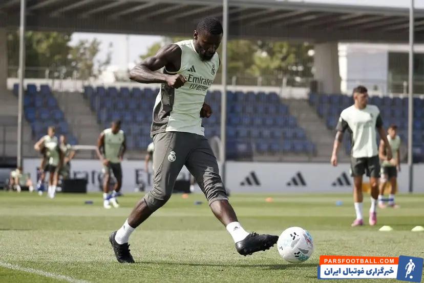 آنتونیو رودیگر روی فرم و سرحال در تمرین رئال مادرید پس از بهبودی از مصدومیت