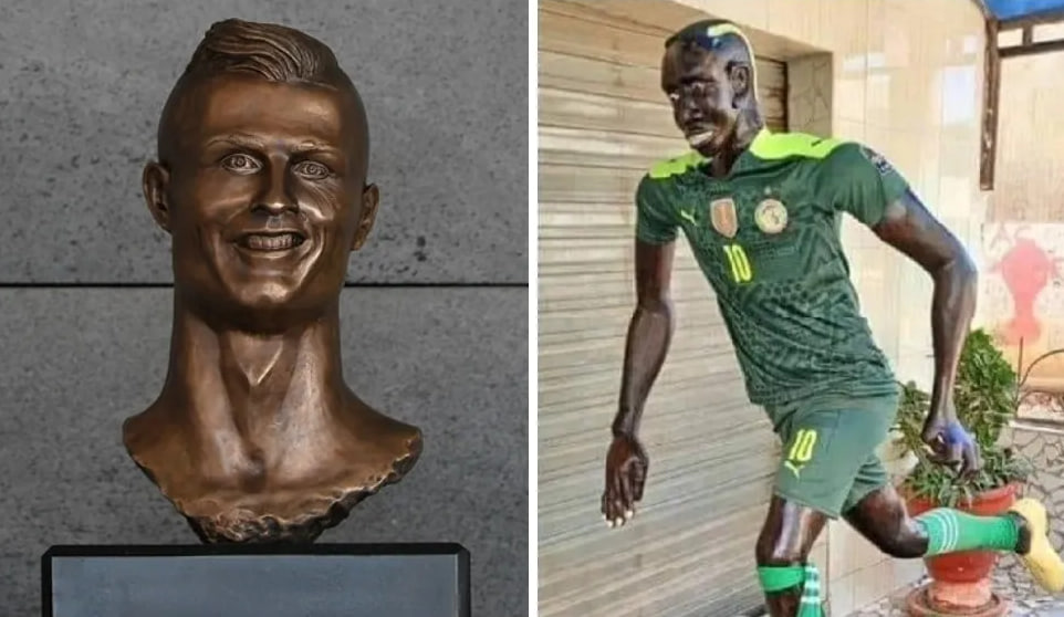 مجسمه های رونالدو و مانه